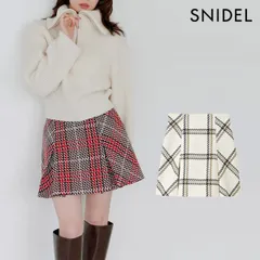 【SALE30%OFF】【即納】 スナイデル SNIDEL ボトムス 25秋冬 Sustainableロービングチェックミニスカート ミニ丈 swfs254143 swfs254144