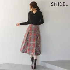 【SALE30%OFF】【即納】 スナイデル SNIDEL ボトムス 25秋冬 Sustainableロービングチェックミドルスカート ミドル丈 swfs254144 swfs254143