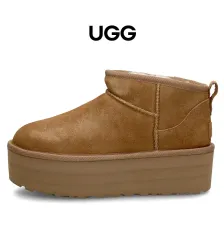 UGG アグ クラシック ウルトラ ミニ プラットフォーム ブーツ チェスナット 240mm