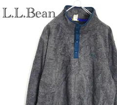 L.L.Bean エルエルビーン ハーフスナップ フリース ジャケット Mサイズ グレー メンズ _247423