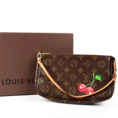 【超美品】LOUIS VUITTON ヴィトン モノグラム チェリー ポシェット アクセソワール アクセサリーポーチ【TX26】