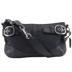 【COACH】コーチ シグネチャー F19683 キャンバス 黒 レディース ショルダーバッグ