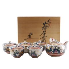 九谷焼 章山 花詰 金彩 茶器セット 急須 湯呑み 茶道具 - メルカリ