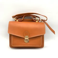 EF0627-4-2 高級感漂う タンレザー ハンドバッグ ゴールド金具付き ショルダー＆手持ち 2WAY