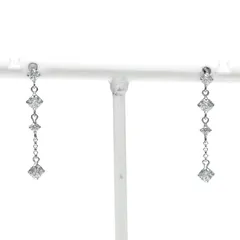 【4℃】ヨンドシー K10ホワイトゴールド レディース 0.7g ピアス