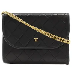 【CHANEL】シャネル マトラッセミニ チェーンショルダー C00060 ラムスキン 黒 レディース ショルダーバッグ