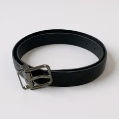 a6【美品】DOLCE&GABBANA ドルチェアンドガッパーナ ベルト ラウンドバックル エナメル イタリア製 BC3614 85cm 34inch ブラック レザー メンズk02i