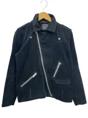 G1950(GALLERY 1950) (ギャラリーナインティフィフティー) ラメ入り コーデュロイダブルライダースジャケット 00s 古着 S ブラック メンズ/045