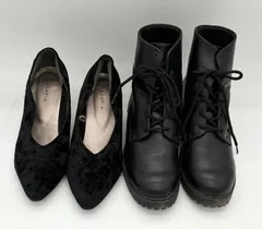 ショートブーツ パンプス 2点セット