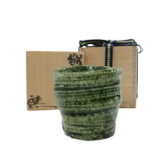 鈴木五郎 織部カップ】 マグカップ コーヒーカップ 珈琲碗 共箱