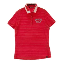 サイズ：L ADIDAS GOLF アディダスゴルフ  半袖ポロシャツ ボーダー柄 レッド系 [240101590510] ゴルフウェア レディース ストスト