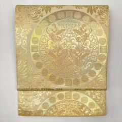 西陣織】袋帯 金糸 鳳凰 花鳥 華文 吉祥文様 礼装用 フォーマル 六通