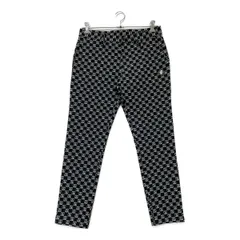 未使用品 メンズ ヴィ・トゥエルヴ V12 パンツ L 黒×白 ブラック モノグラム柄 ロゴ総柄 春夏