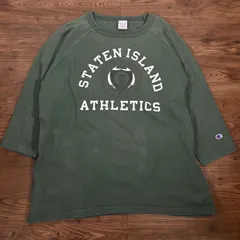 チャンピオン　7分丈　ロンT　グリーン　アメリカ製　T1011　XLサイズ