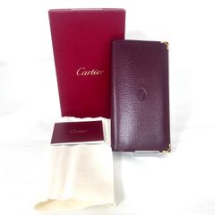 Cartier カルティエ マスト ライン 2つ折 長財布 レザー ボルドー