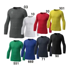 ヒュンメル hummel  あったか丸首インナーシャツ  アンダー(インナー)シャツ  23AW (HAP5157C)、90ブラック