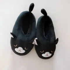 黒猫キャラクター スリッパ