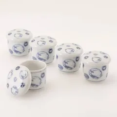 【新品・14営業日以内発送】西海陶器 31198 美濃焼 藍染丸紋 むし碗揃【沖縄離島販売不可】