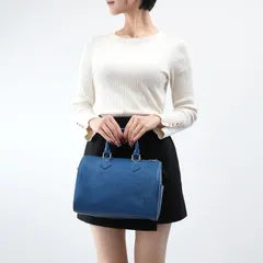 LOUIS VUITTON エピ スピーディ25 ブルー レザー M43015