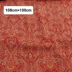 N-23 インド仕入　レーヨン生地　ペイズリー柄1　108cm×100cm