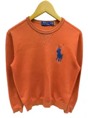 POLORALPH LAUREN (ポロラルフローレン) スエット トレーナー 長袖 ビッグポニー ロゴ XS オレンジ メンズ/025