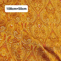N-24 インド仕入　レーヨン生地　ペイズリー柄2　108cm×50cm