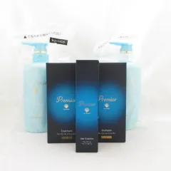 ラサーナ プレミオール シャンプー & トリートメント 詰め替え用 各375ml + 各専用ボトル + ヘアエッセンス 60ml セット ( 0616-K1 )