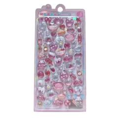 ドロップシール　うるちゅる　立体　ぷっくり　レッド