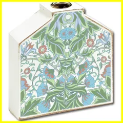 【特価セール】FV-01202 「ウィリアムモリスB)」 W11.5×H12×D3.5cm アートフラワーベース ホワイト ユーパワー