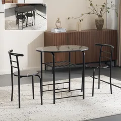 円形 ダイニング 3点セット ダイニングテーブル ダイニングセット 食卓 チェア2脚 コンパクトサイズ 2人掛け おしゃれ コンパクト マットレス