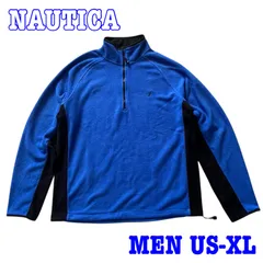 NAUTICA ノーティカ ロゴ刺繍 ハーフジップ プルオーバー フリースジャケット US-XL