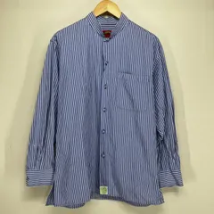 シャンハイタン ストライプチャイナシャツ (ブルー/Ｍ)