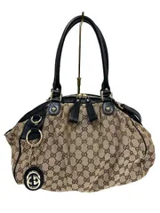 【中古】GUCCI　グッチ　223974　ディアマンテ スーキー 2WAY バッグ　ブラック　GG柄　チャーム付き＿s29＿セルモアから出品＿s-0137-r29