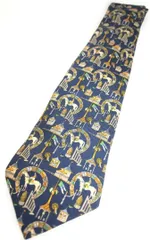 Salvatore Ferragamo シルク ネクタイ 馬車柄