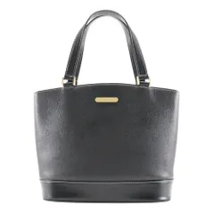 【BURBERRY】バーバリー ロゴプレート シャドーホース トートバッグ カーフ 黒 レディース ハンドバッグ
