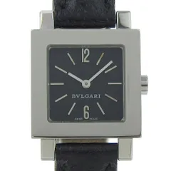 BVLGARI】ブルガリ クアドラード SQ22SL ステンレススチール×レザー