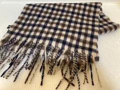 Aquascutum アクアスキュータム マフラー チェック ブラウン系