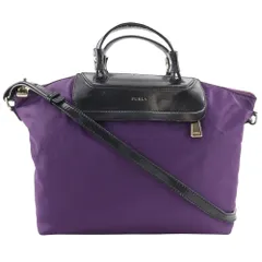 【Furla】フルラ 2WAYショルダー ナイロン 紫 レディース ハンドバッグ