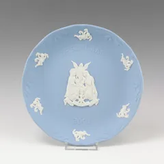 【Wedgwood】ウェッジウッド 2001年 イヤープレート ジャスパー ペールブルー _ 置物 オブジェ