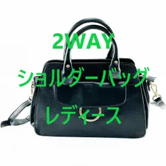 2WAYショルダーバッグ 合皮 通勤 通学 レディース ブラック