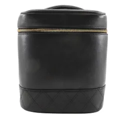 【CHANEL】シャネル バニティ ハンドバッグ ヴィンテージ ラムスキン 黒 レディース ポーチ