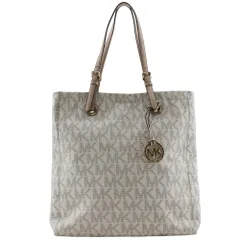 【Michael Kors】マイケルコース MKシグネチャー PVC オフホワイト レディース トートバッグ