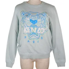 【KENZO】ケンゾー タイガープリント F962SW7054XA コットン 水色 レディース スウェット