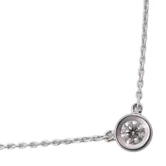 【4℃】ヨンドシー 1Pダイヤ K18ホワイトゴールド×ダイヤモンド レディース 1.5g ネックレス