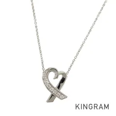 ティファニー TIFFANY&Co. ラビングハート K18WG ダイヤモンド ネックレス fhb【中古】