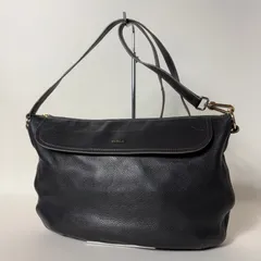 2512-214｜フルラ ショルダーバッグ レザー ダークブラウン