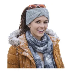 ターバン　クロスヘアバンド ニット ウール【GRAY】