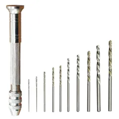 HappyHome ピンバイス ドリルセット 専用ケース付き 精密ハンドドリル 穴あけ 木工ツール 0.8mm～3.0mm