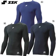 エスエスケイ SSK ジュニアＳＣＢ蓄熱やわらかローネック長袖アンダーシャツ JRアンダー(インナー)シャツ 21SS (SCBE210LLJ)、63Dブルー