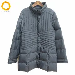 #w マダムジョコンダ MADAM JOCONDE ダウン コート 40 グレー系 キルティング ダブルファスナー ラピーヌ レディース [830655] k01のサムネイル